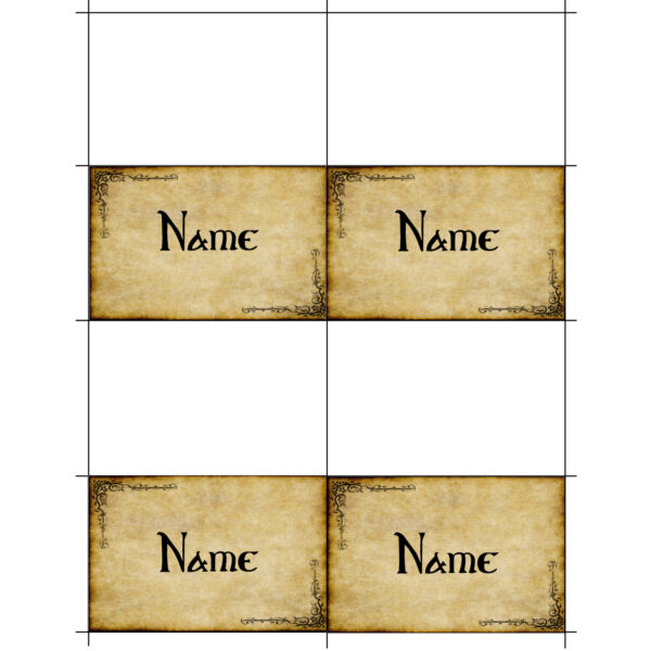 addams family place card template Addams family place card template