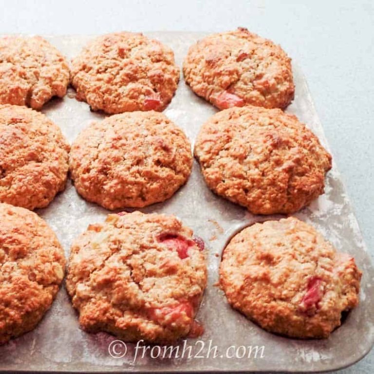 Strawberry Rhubarb Bran Muffins