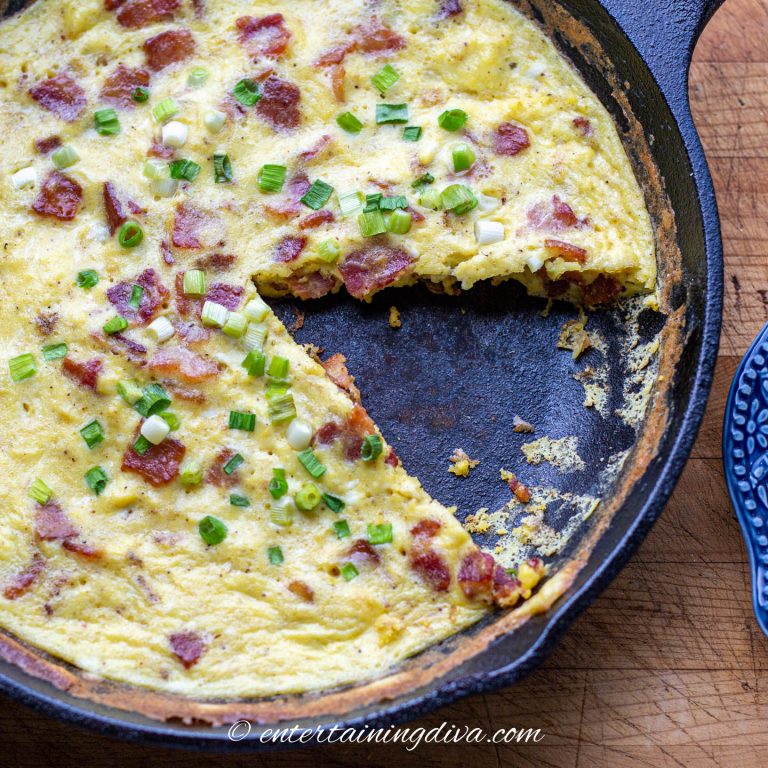 Easy Bacon and Cheese Frittata (or Quick Crustless Quiche Lorraine)
