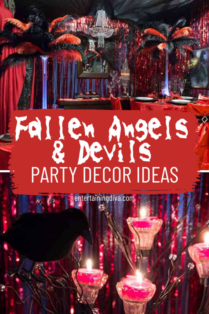 fallen angels and devils party decor ideas