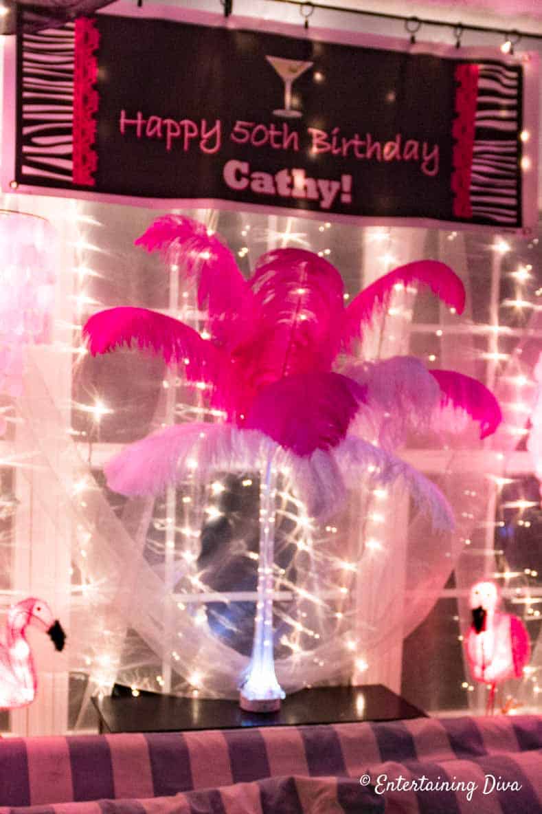 Custom Banners say Happy Birthday to the birthday girl