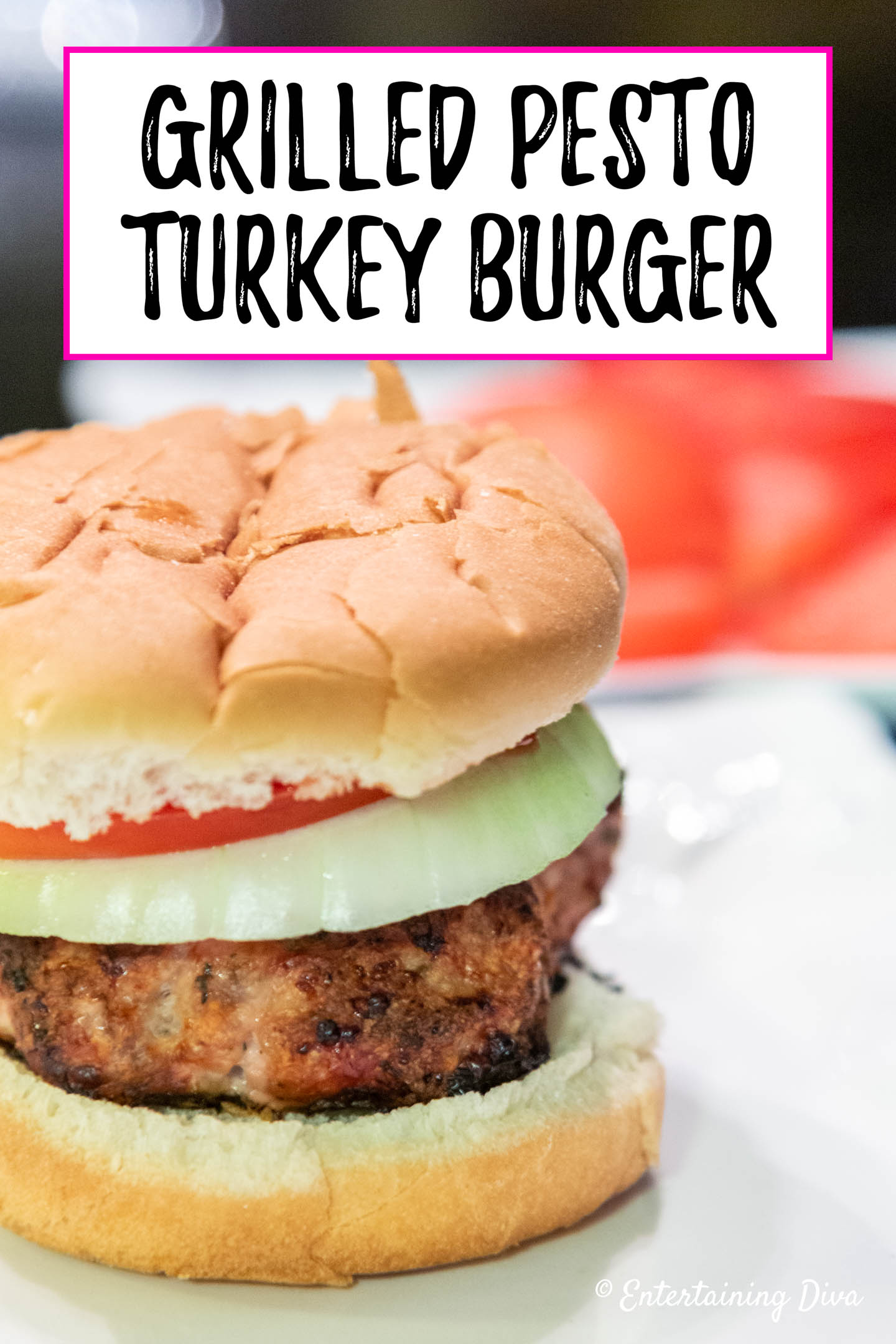 Grilled pesto turkey burger recipe