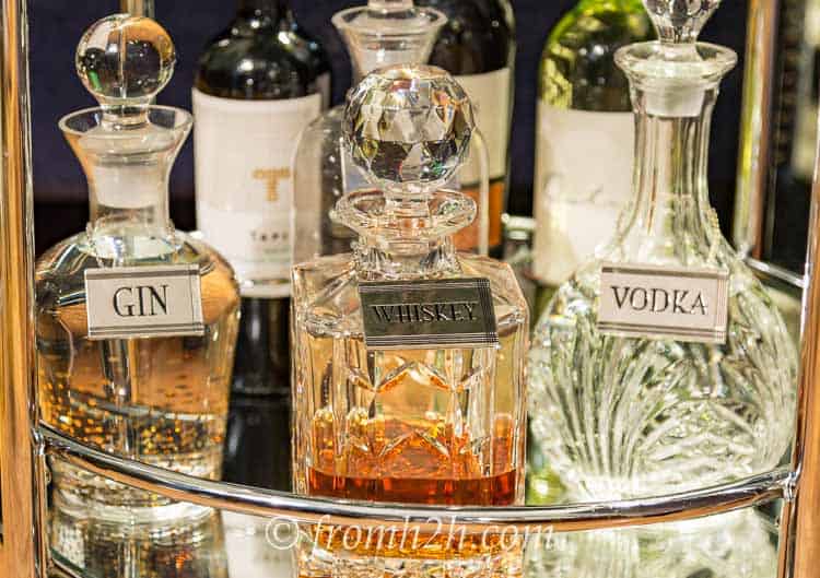 Decanters add sparkle to your bar cart
