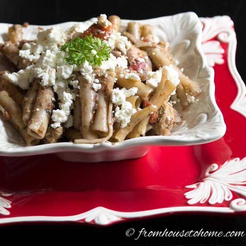 Tomato Chicken Pesto Pasta