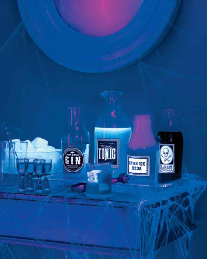 DIY Glow In The Dark Drink Labels