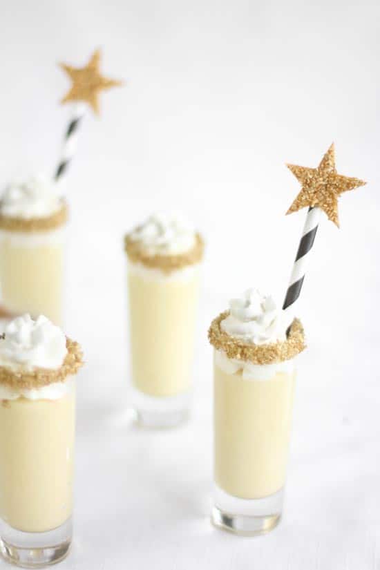 Champagne Chantilly Shooters (from sprinklebakers.com) | 15 Fabulous Oscar Party Ideas