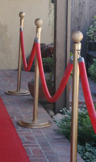 DIY Stanchions and ropes | 15 Fabulous Oscar Party Ideas