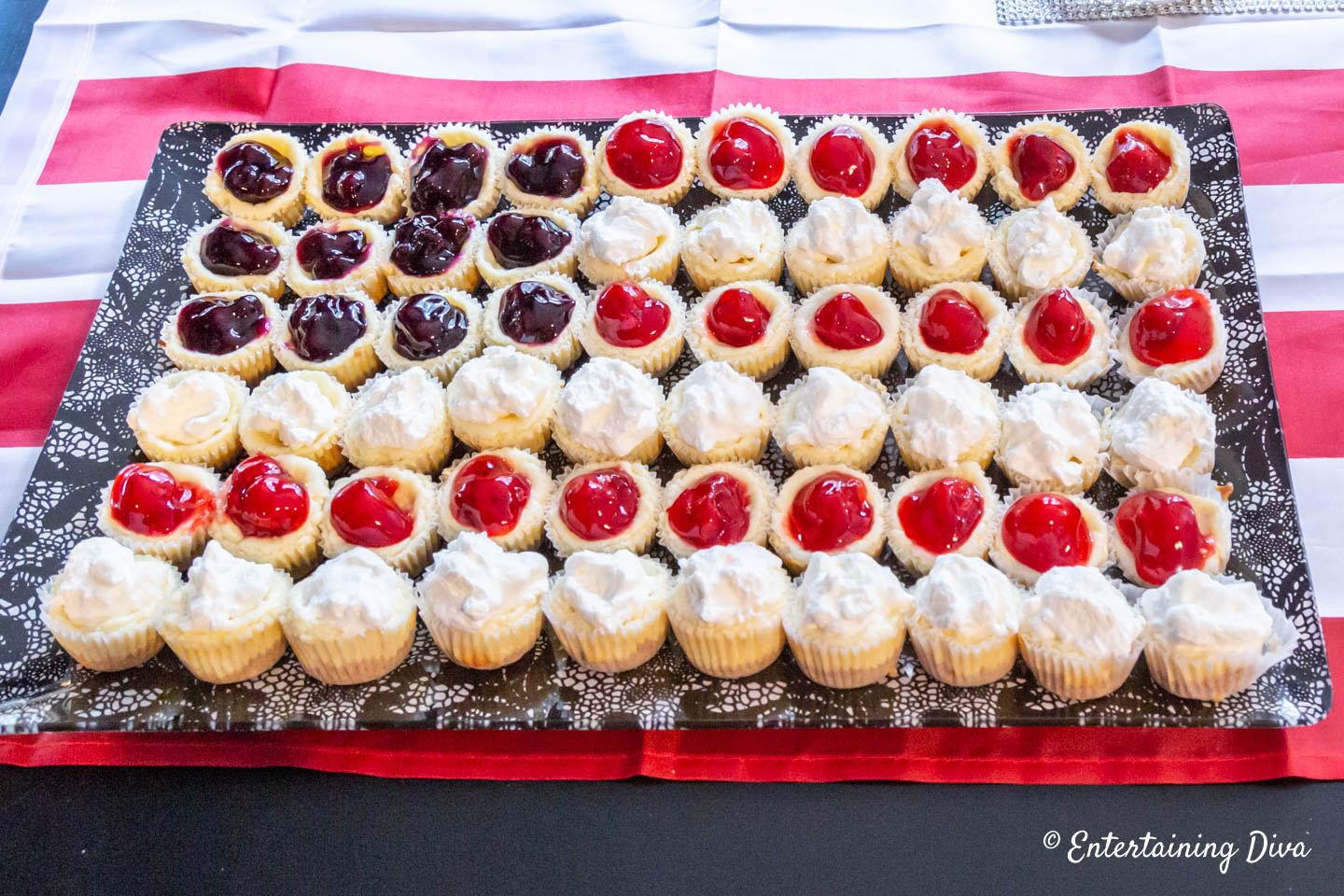 mini cherry cheesecake cupcakes