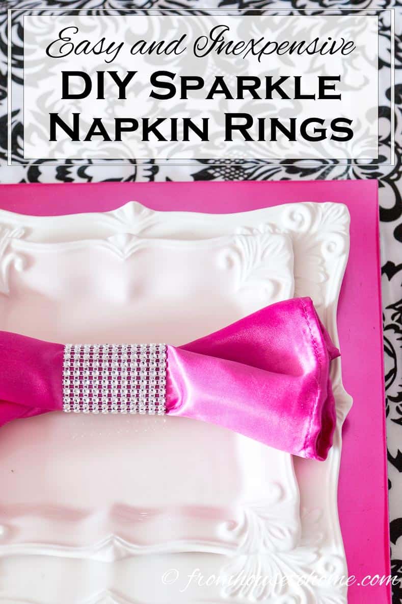 Easy and Inexpensive DIY Sparkle Napkin Rings