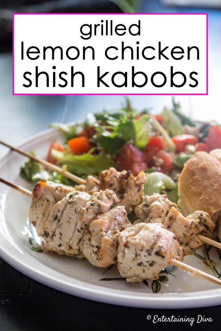 grilled lemon chicken shish kabobs