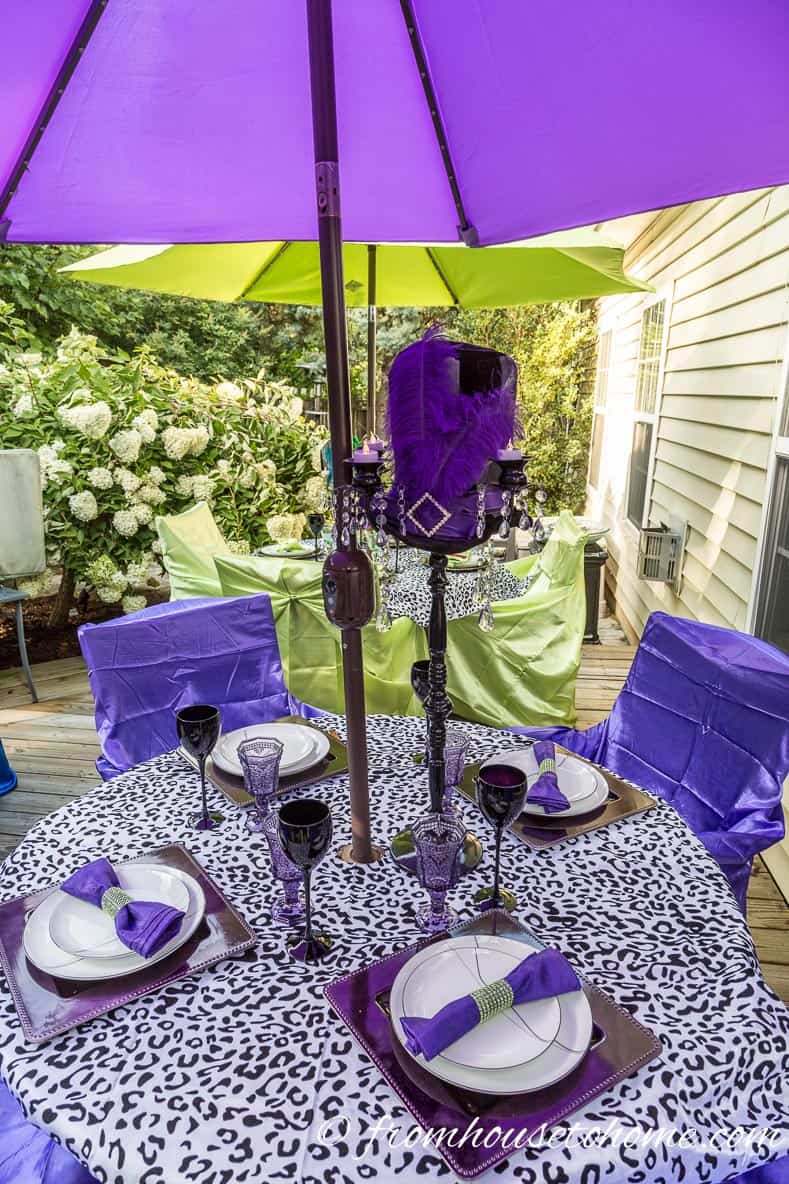 Alice In Wonderland Purple Table | Mad Hatter Tea Party Ideas