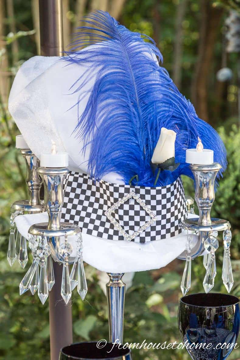 The Blue Centerpiece Hat | Mad Hatter Tea Party Ideas