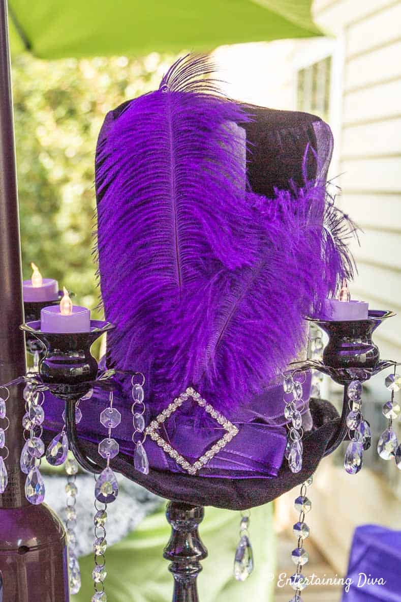 Purple Centerpiece Hat | Mad Hatter Tea Party Ideas