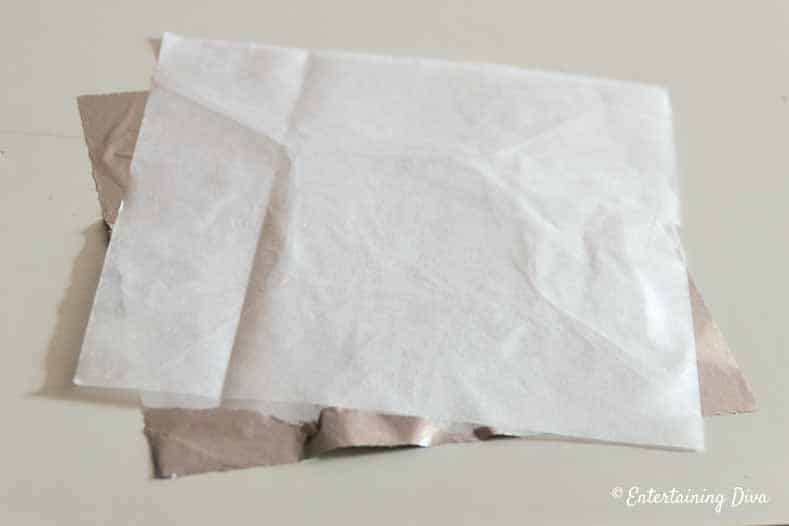 Tissue and silver leaf