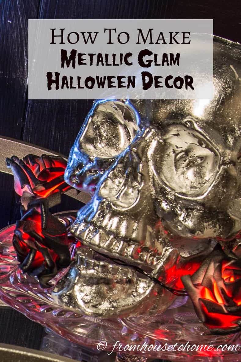 How to make metallic glam Halloween decor