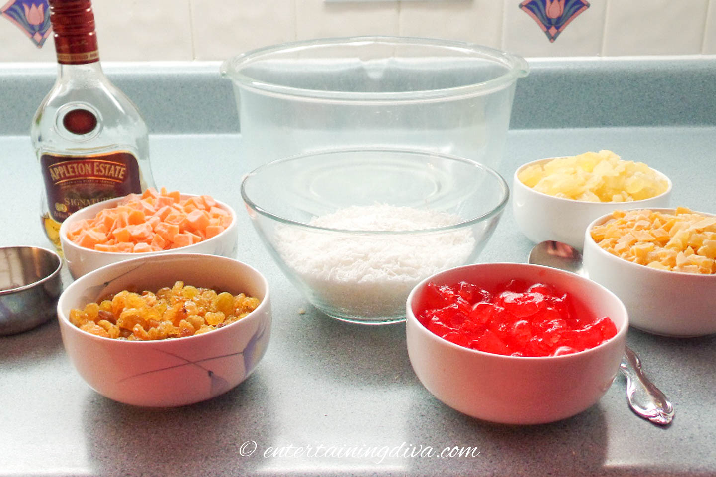 Christmas fruit cake ingredients