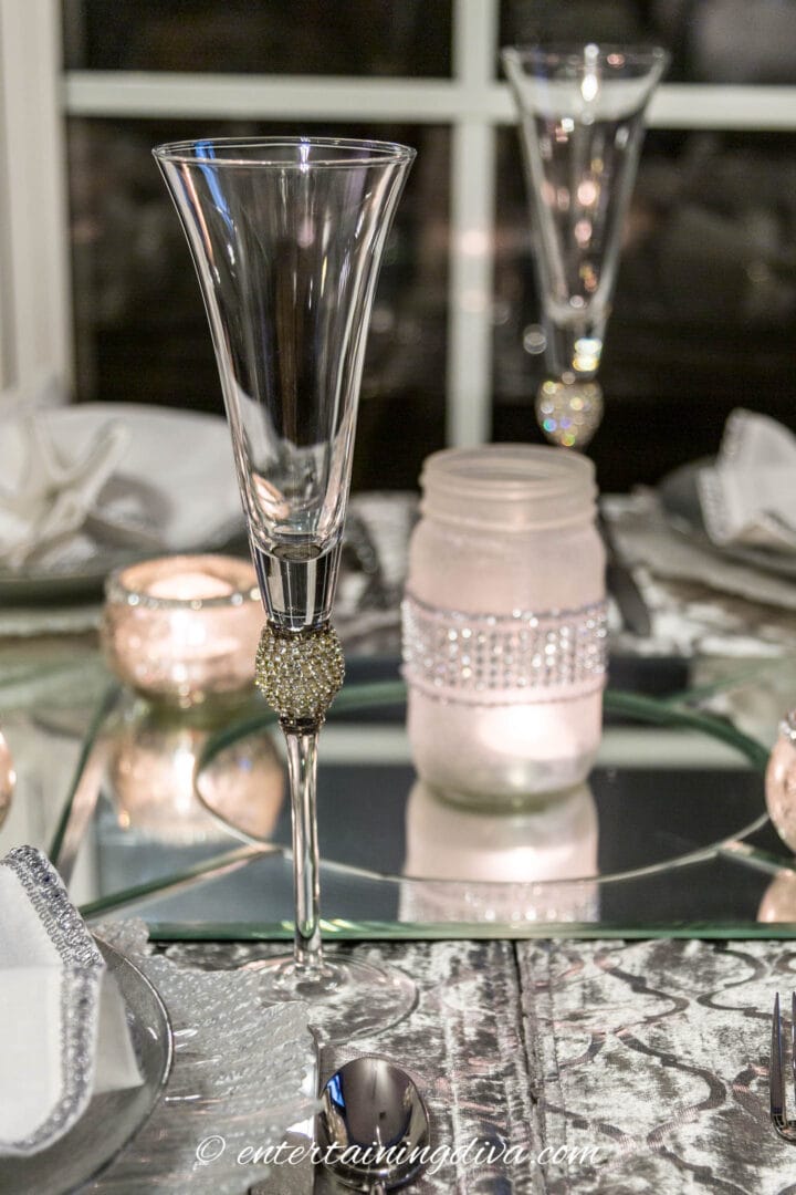 DIY frosted glass candle holder