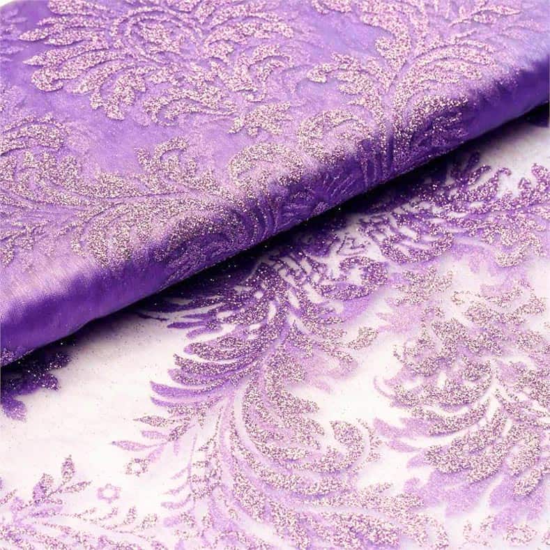 Purple lace fabric for tablecloth