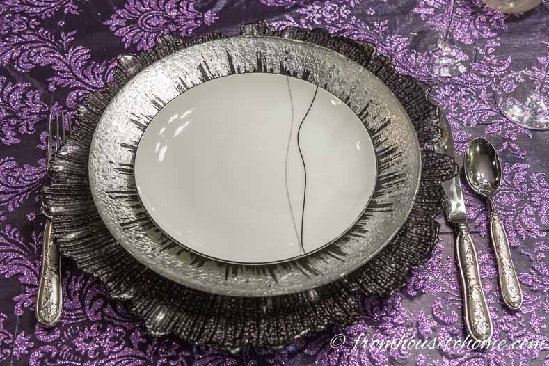 Swapping out the black and white plate for a silver plate adds a little more interest