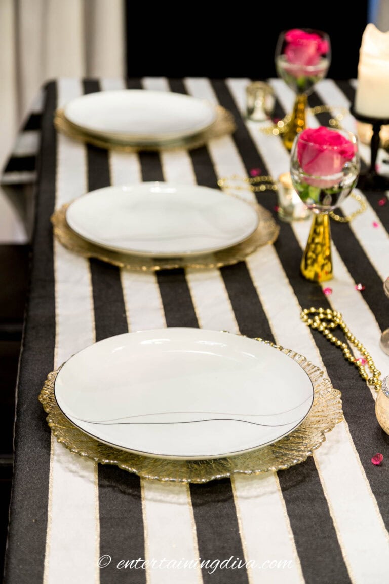 Elegant Kate Spade Inspired Table Setting