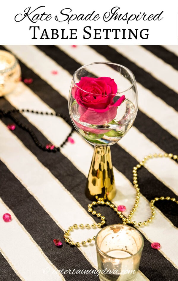 Elegant Kate Spade Inspired Table Setting