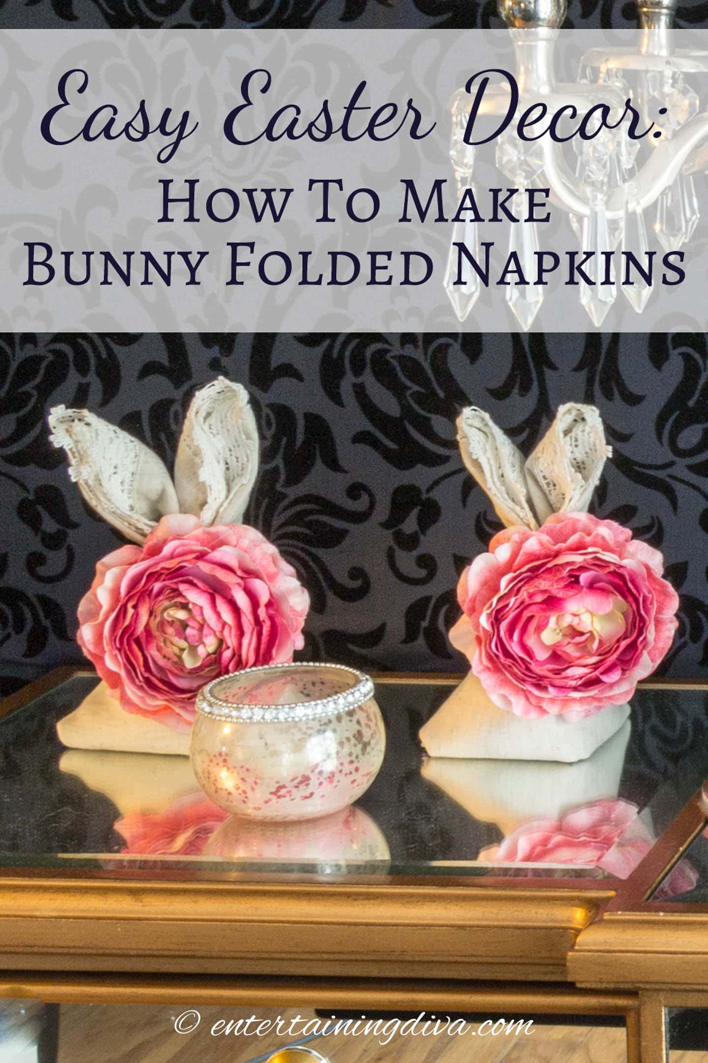 how to make bunny folded napkins