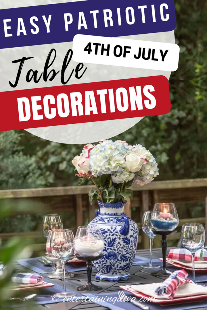 easy patriotic 4th of July table decorations