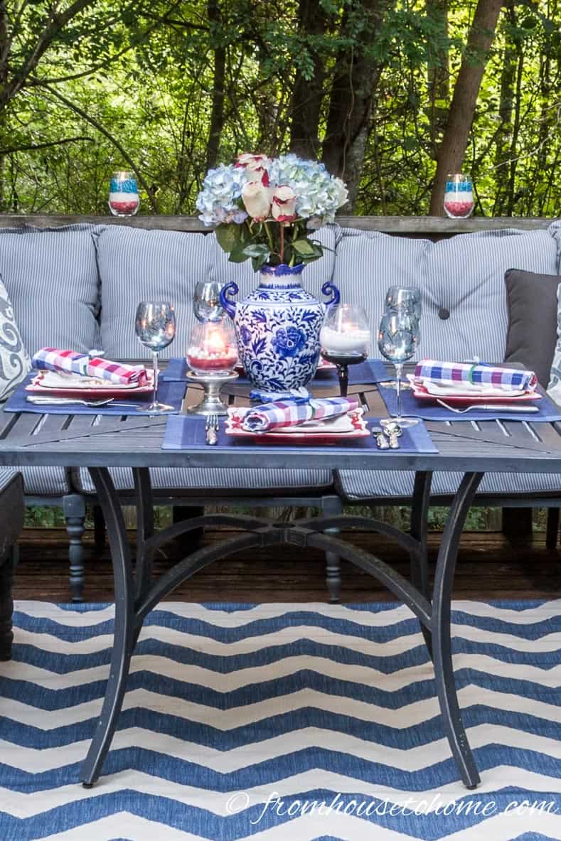 Easy 4th of July table decorations