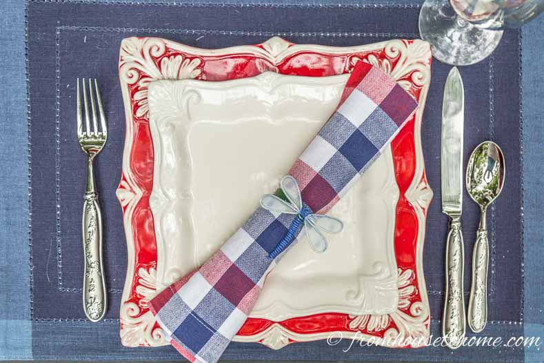 4th of July place setting