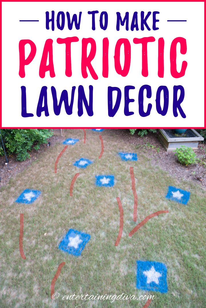 How to make patriotic lawn stars decor for Memorial Day and the 4th of July