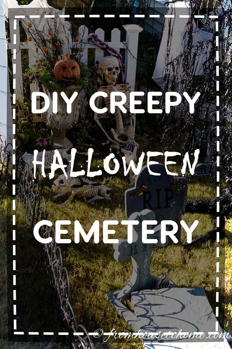 DIY Creepy Halloween cemetery