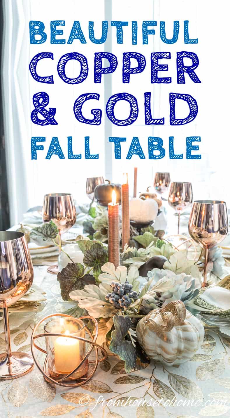 Copper fall table setting