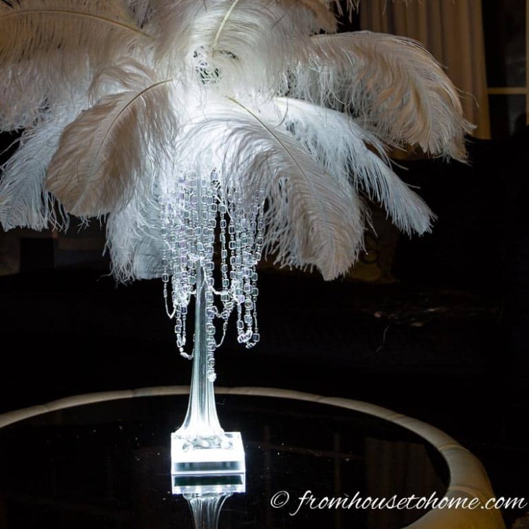 How To Make A Glam Gatsby DIY Feather Centerpiece