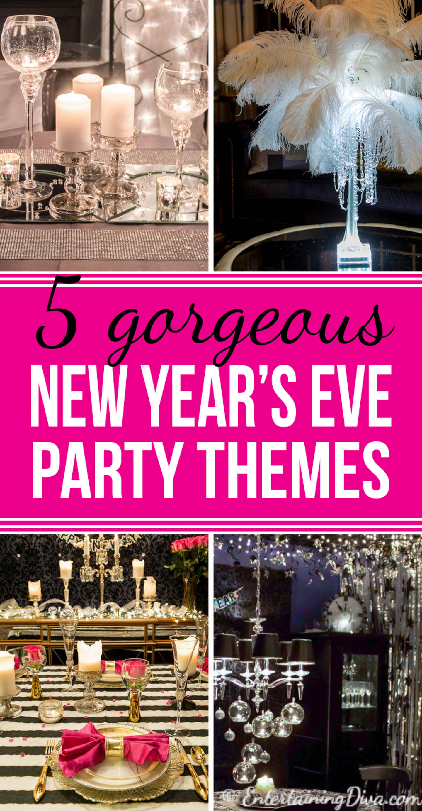Gorgeous glam New Year's Eve party themes