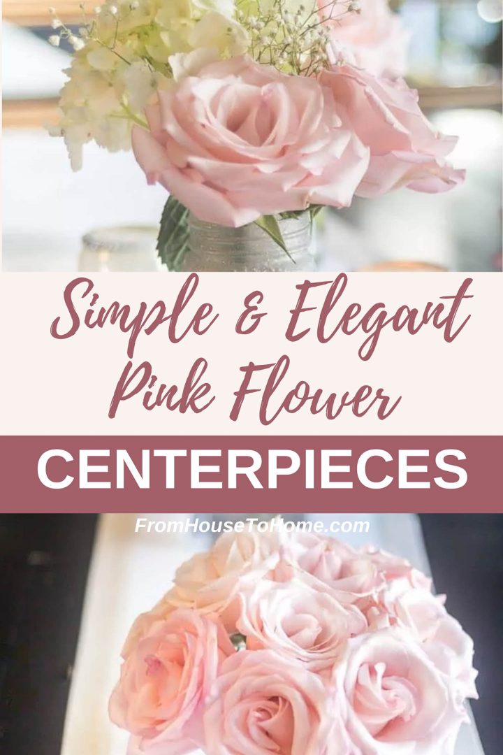 simple and elegant pink flower centerpieces