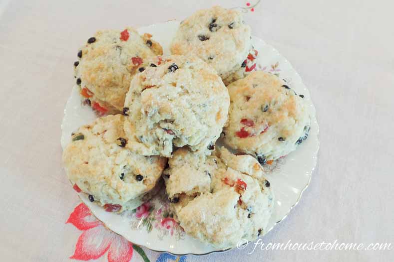 A plate of scones