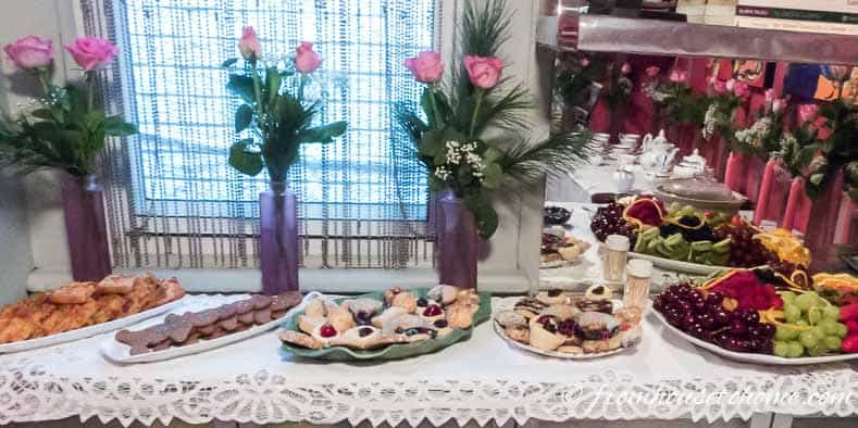 The sweets buffet at our traditional tea party