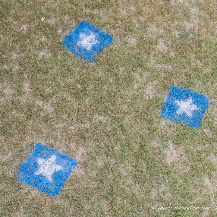 how to make 4th of July painted lawn decorations