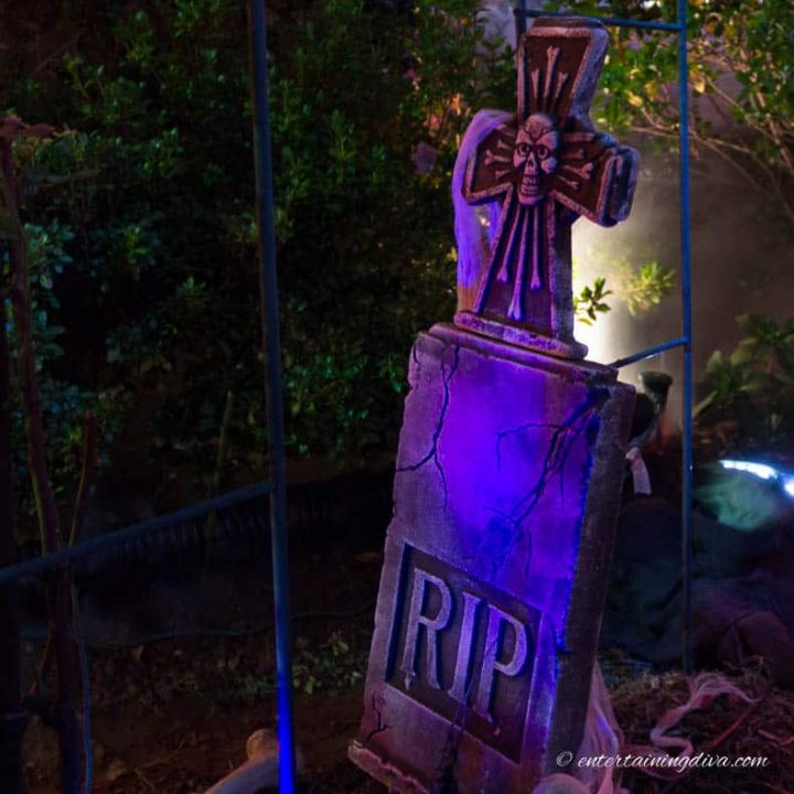spooky halloween graveyard