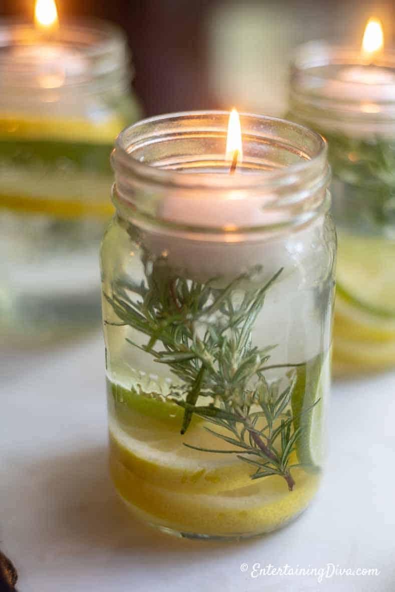 DIY mosquito repellent candles