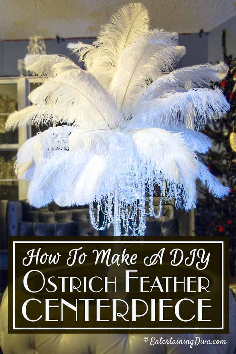 diy ostrich feather centerpieces