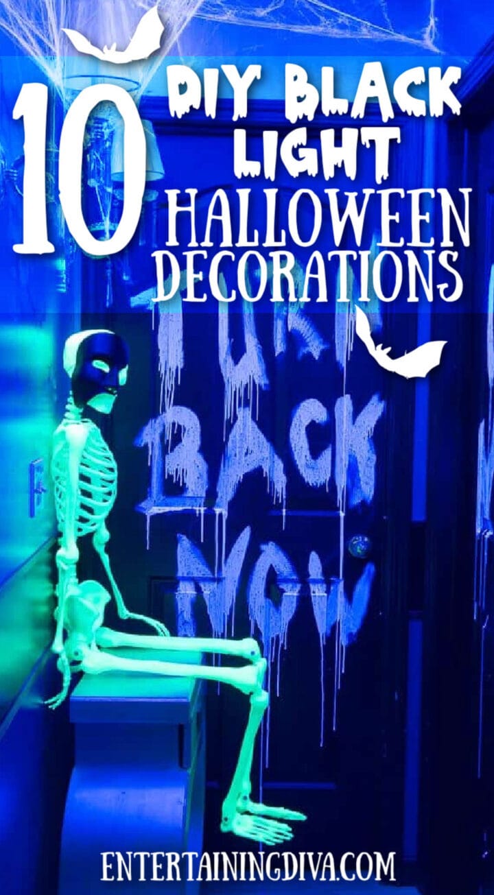 DIY black light Halloween decorations