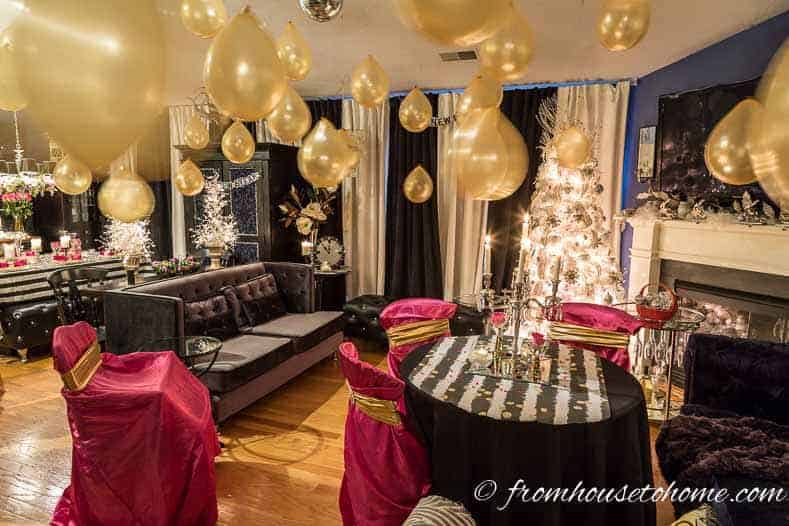 Kate Spade inspired New Year's Eve decor