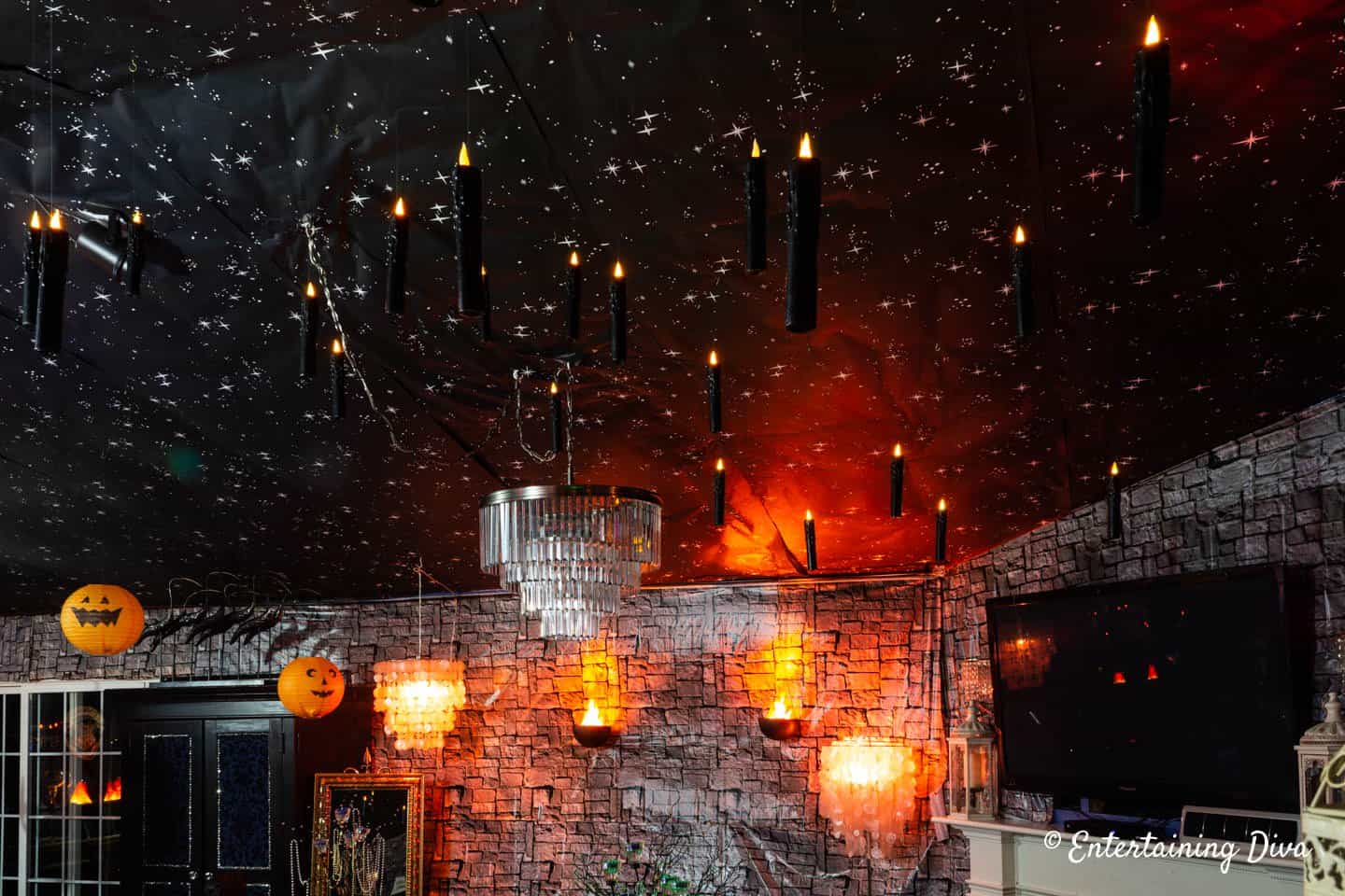 Harry Potter party night sky ceiling