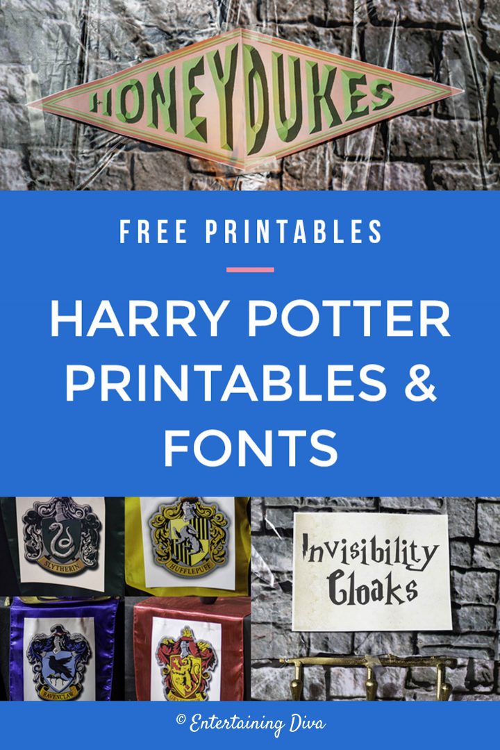 Free Harry Potter printables