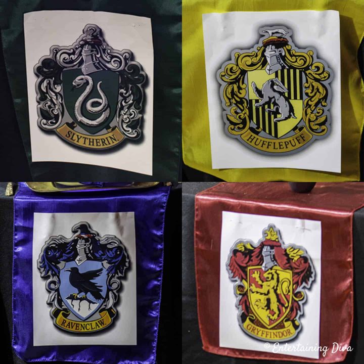 Hogwarts house crest banner printables