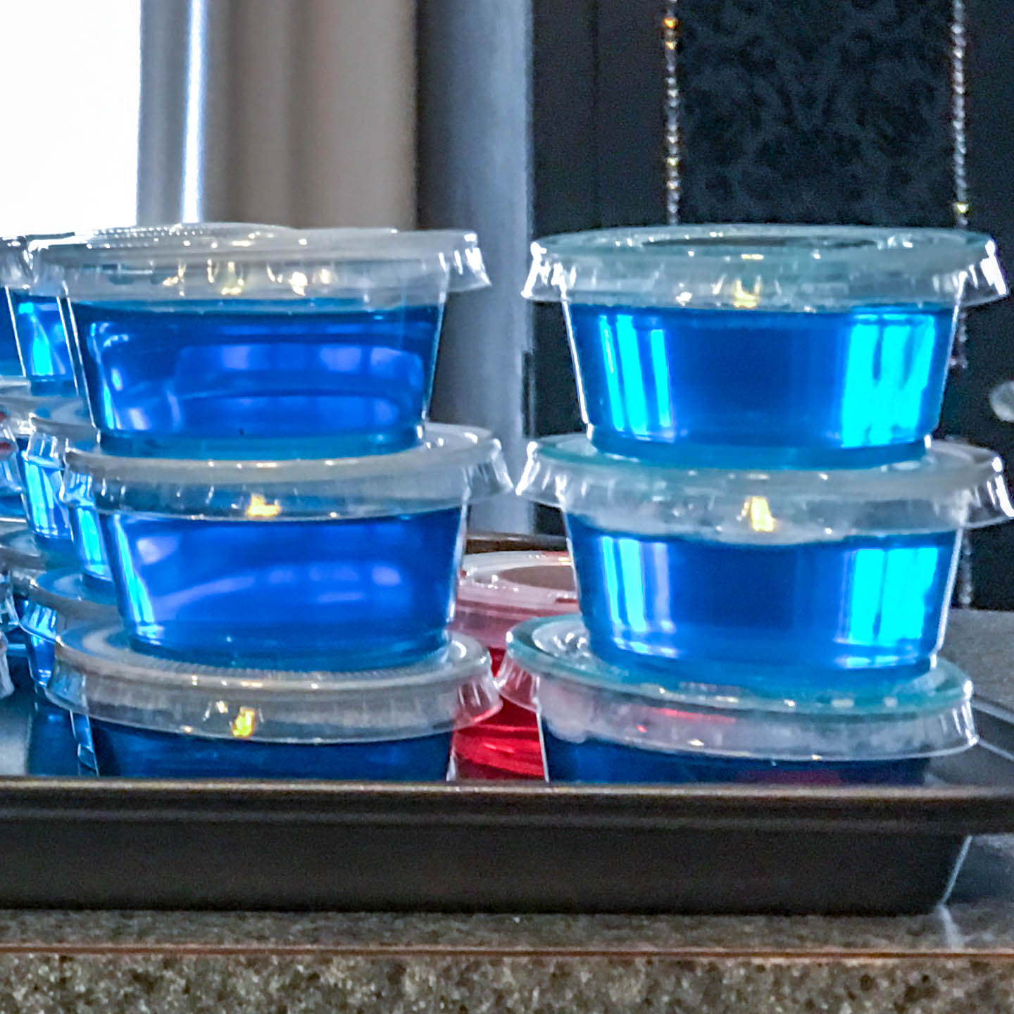 sour apple blue jello shots