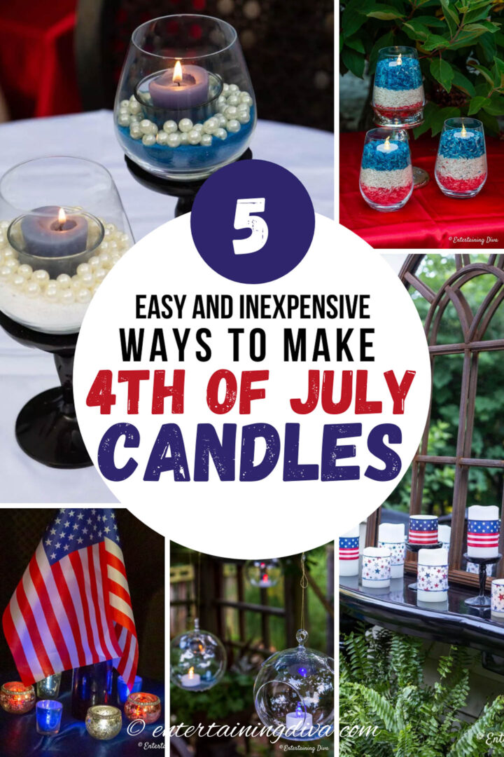 easy and inexpensive 4th of july candles