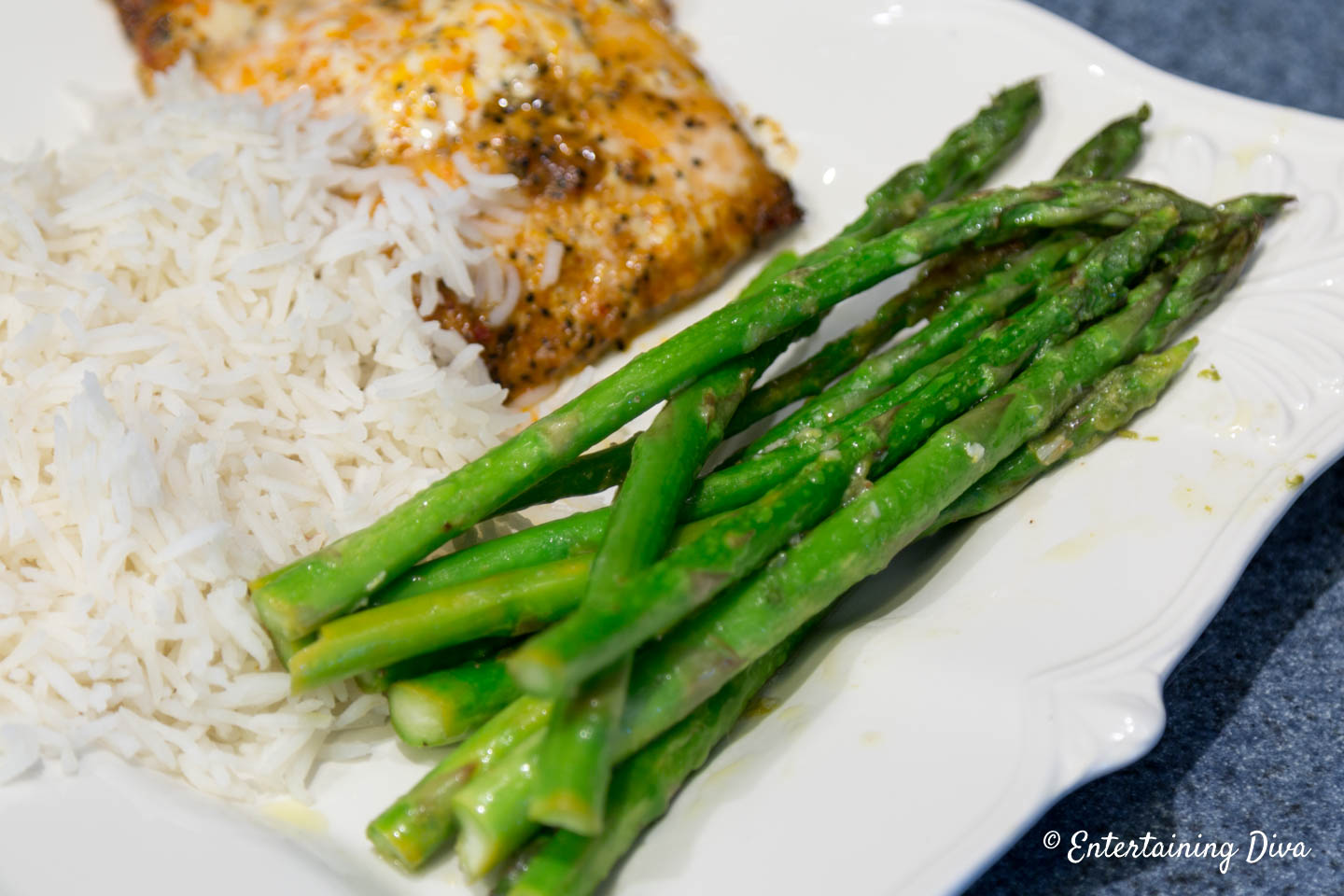 Lemon garlic grilled asparagus