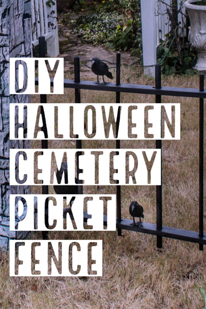DIY Halloween graveyard fence